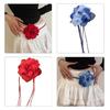 Weaving Waist Belt for Women Bohemian Style Braided Dress Belt with Flower
