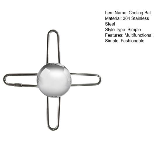Stainless Steel Drink Chiller Reusable Coffee Cooling Ball for Cocktails Whiskey Frost-Free Beverage Sphere Drink Chilling Tool