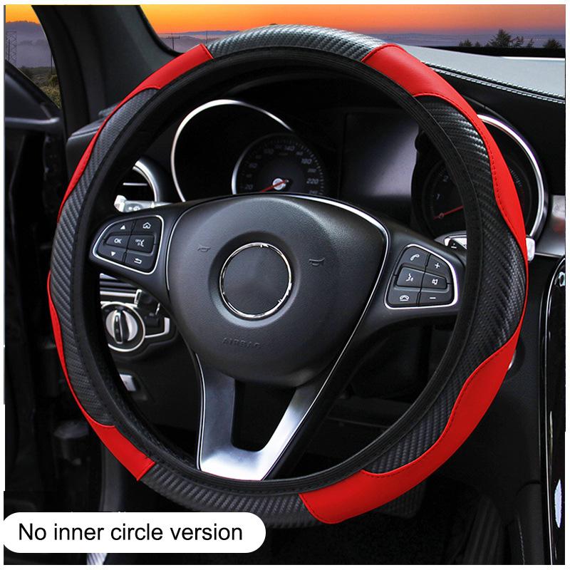

PU Carbon Fiber Leather Car Cover Automotive Supplieswithout Inner Ring SuitableSuitable for 14.5-15 Inches of Automotive