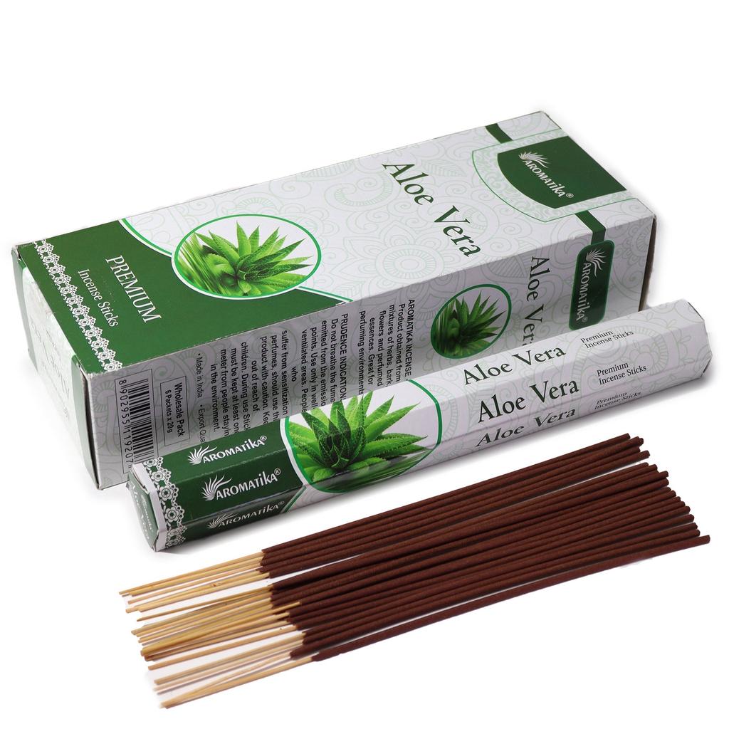 Aloe Vera Incense Charcoal Free Hex - Aromatika
