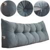 Triangular Wedge Headboard Pillow with Side Pockets Headboard Long Backrest Back Support Long Pillow for Bed Sofa