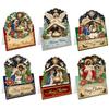 DIY Diamond-Painted Paper Christmas/Angel/Castle Pattern Greeting Cards and Postcards, Christmas Gifts