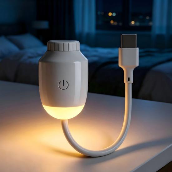 Tragbarer Sternenhimmel Projektor Nachtlicht mit Einstellbarer Helligkeit & 360-Grad-Drehung, USB Wiederaufladbare Stern Projektorlampe, Duale Modi Umgebungs