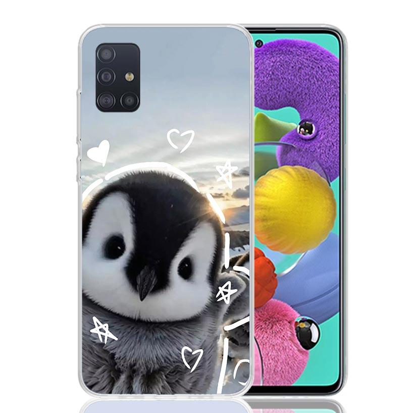 Penguins Love At The North Pole Phone Case For Samsung Galaxy A52 A32 A22 A12 A02S A50S A30S A51 A31 AA71 Note 20 Ultra 10 S10 P