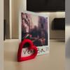 3D Printed Heart Shaped Desktop Storage Rack, Practical Business Card Stand & Photo Organizer for Office Table Decor