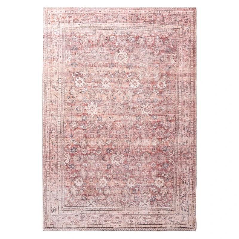 Light Luxury Vintage Living Room Carpet Coffee Tables Area Foot Mat Washable Kitchen Non-Slip Doormat Decoration Rug for Bedroom