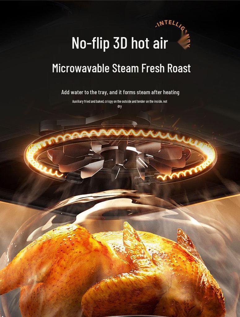 Multifunctional Electric Oven Air Fryer with Visual Window and Large Capacity for Home Baking