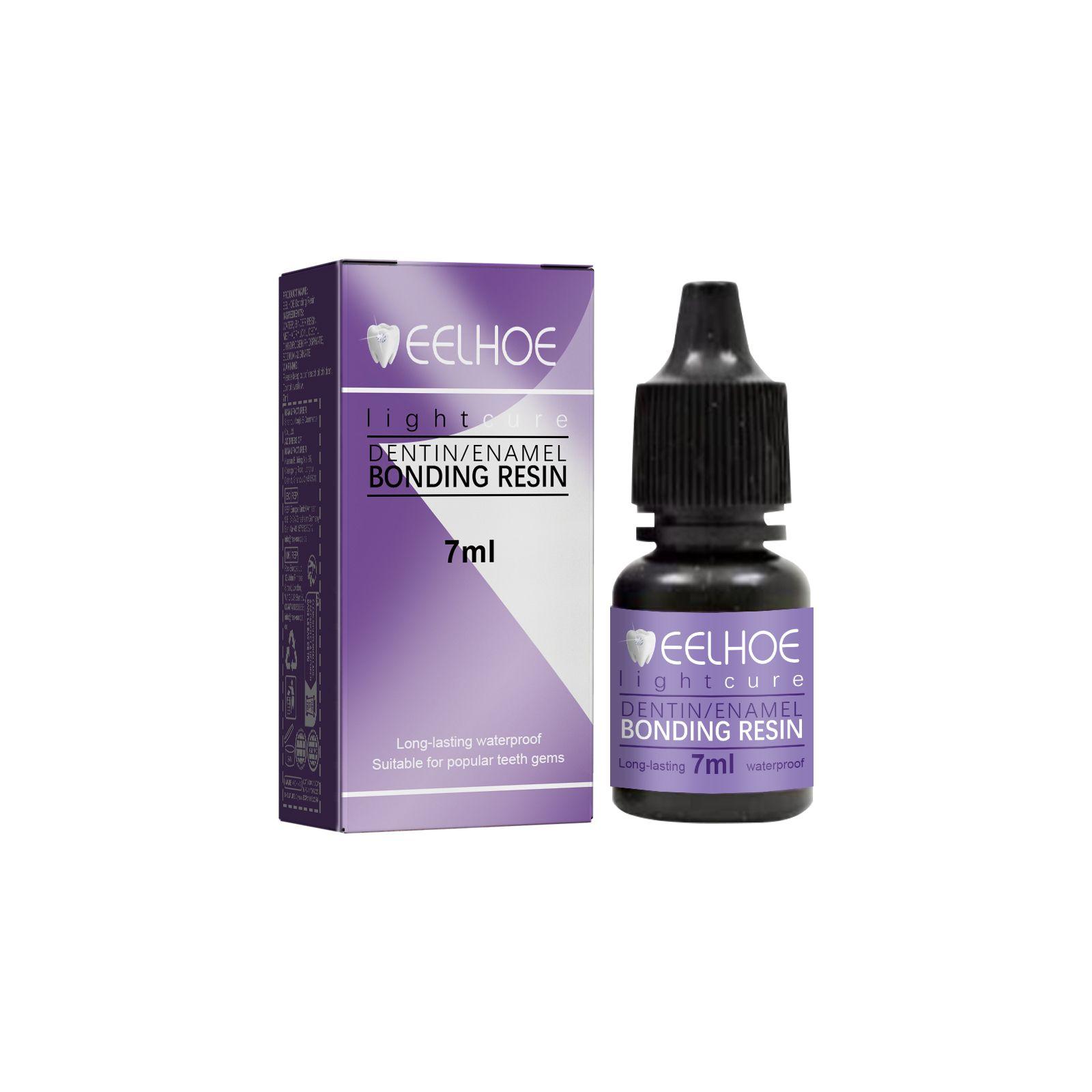 Eelhoe клей для украшения зубов драгоценными камнями DIY модные украшения склеивание зубов драгоценными камнями светоотверждаемый клей долговечный и удобный 7 мл