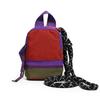 Color-blocked Mini Backpack Coin Purse Colorful Canvas Coin Bag Earphone Storage Bag  Daily