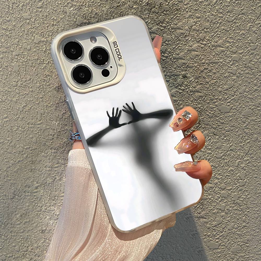 Hazy Shadow Girl Phone Case For IPhone 17 16 15 14 13 12 11 Pro Max X XR XSMAX 8 7 Plus Candy Matte Shockproof Back Cover