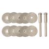 Trennscheibe Bohrer Rotationswerkzeug Aufnahmeschäfte Trennscheiben Diamant 10*Trennscheiben 2*Aufnahmeschäfte 22mm DIY