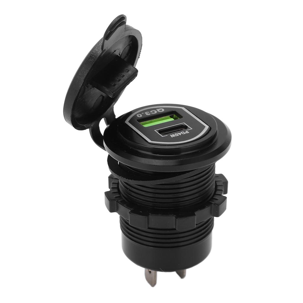 USB Car Charger Waterproof Dual Port Output Fast Charging Charger for Cars 12‑24V