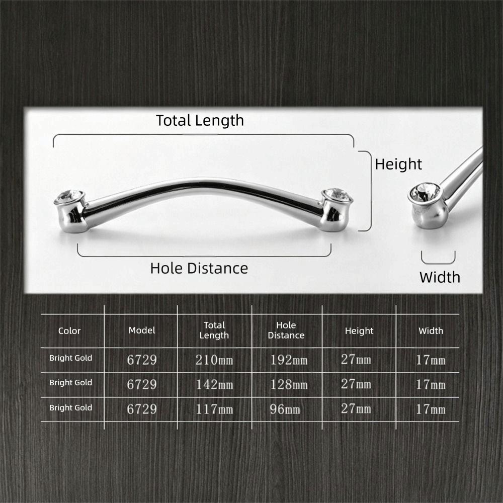 Gold Finish Cabinet Handles Zinc Alloy Wardrobe Handles Elegant Furniture Hardware Shoebox Storage