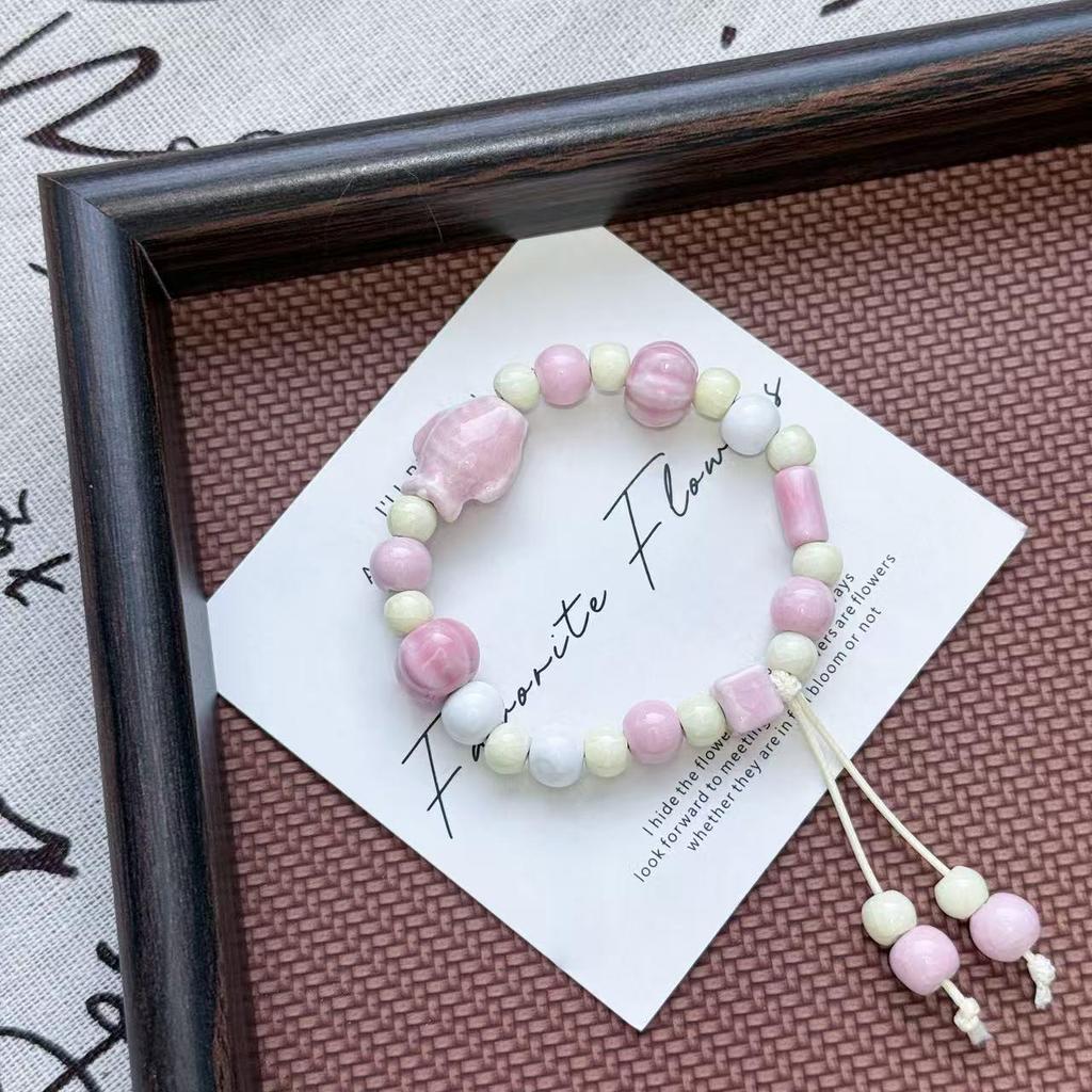Jingdezhen Handmade Fish Beaded Adjustable Ceramic Bracelet - Ins Style Accessories