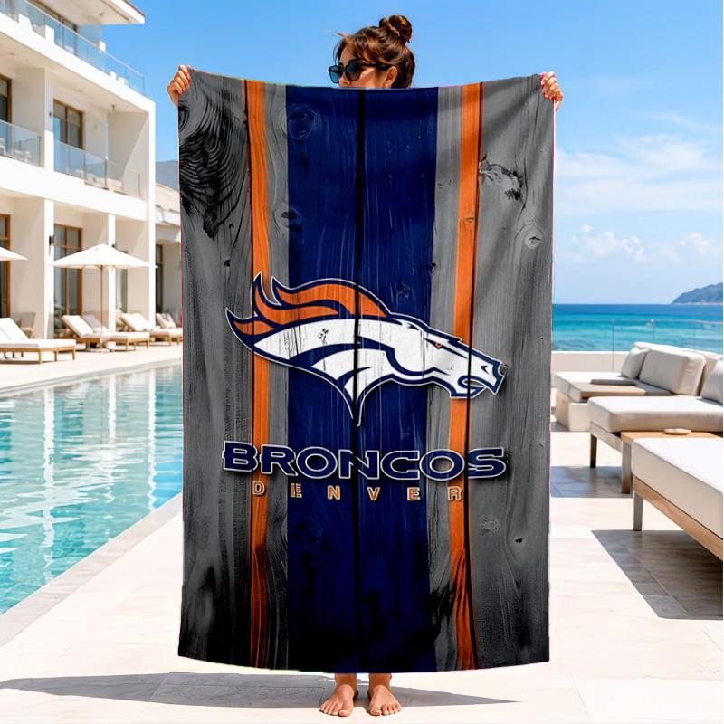 Denver Broncos Logo Strandtuch, Schnelltrocknend, Pflegeleicht, Geeignet für Fitness und Strandurlaub, Sport-Essential
