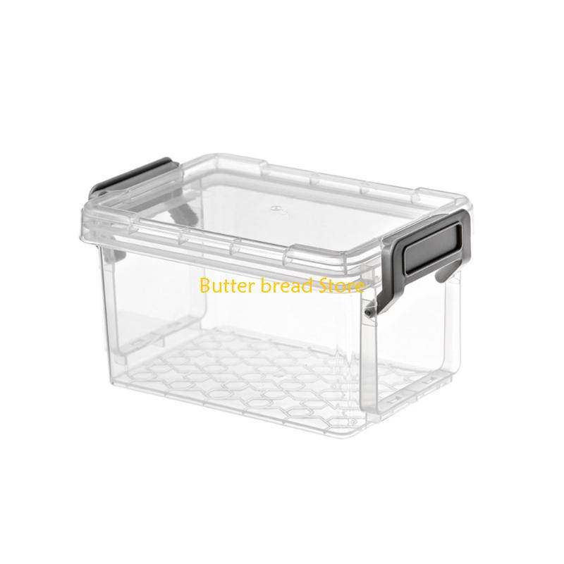W89C Clear Storage Container Easy To Use Stackable Plastic Storage Bins with Lids for Home Office School