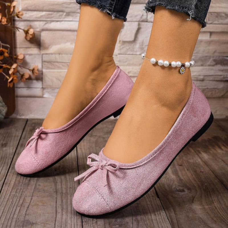 New Round Toe Retro Woman Shoes  Suede Casual Flat Shoes Fashion Shallow Slip on Ladies Elegant Ballerinas Shoes Soft Sole Flats