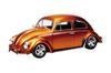 Aoshima Bunka Kyozai Rakupura Snap Kit Volkswagen Beetle Custom Scale Plastic Model Kit Co., Ltd. (AOSHIMA) No. 20CU-MO (Metallic Orange) 1/32