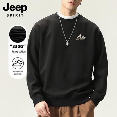 JEEP SPIRIT Men's Casual Crew Neck Graphic Sweatshirt