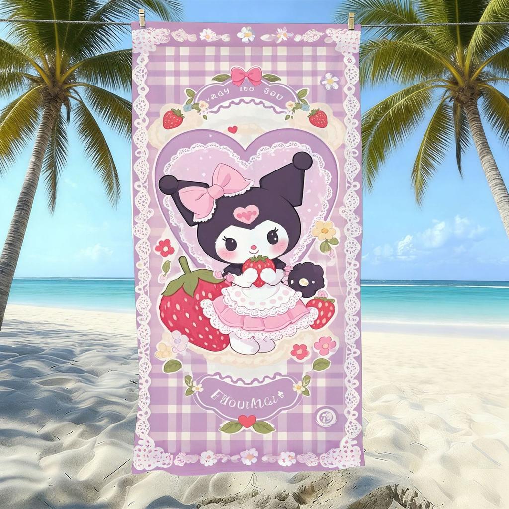 Cute Cartoon Printed Microfiber Beach Towel Quick Dry Bath Towel For Adults Kids Swimming