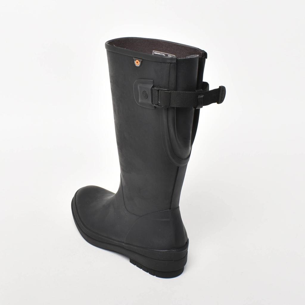 Bogs AMANDA2 TALL Rain Size 2E Women's Shoes, Black, 23.0 cm,