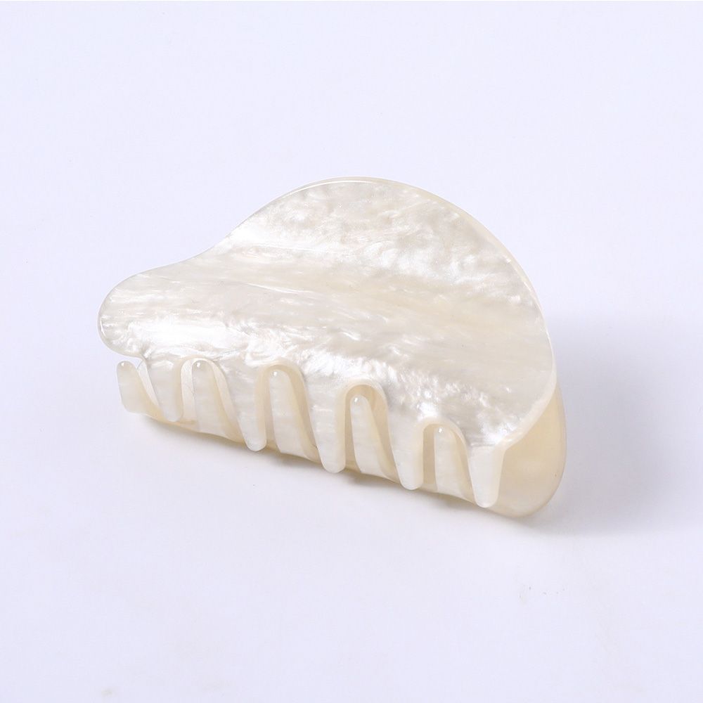 Fashion Hairstyle Marble Textured Disk hair Women Acrylic Barrette Crab Clip Hair Clips Claw Clip
