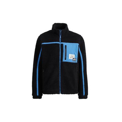 Neo Radio Contrast Pocket Fleece Warm Logo Sports Stand Collar Jacket Men Jacket Black HG9038