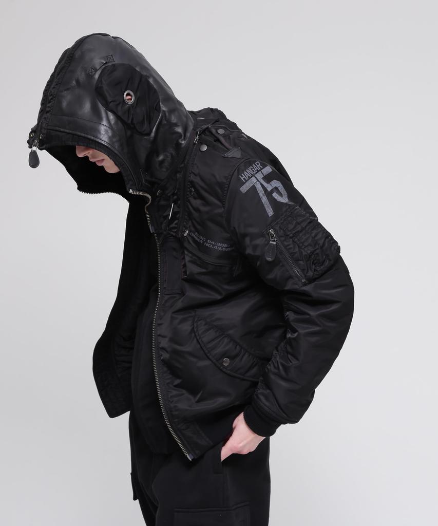 Avirex Remodel Mark 2 6182195 008 MA-1 Men's 783-8252056 (XXL, Black)