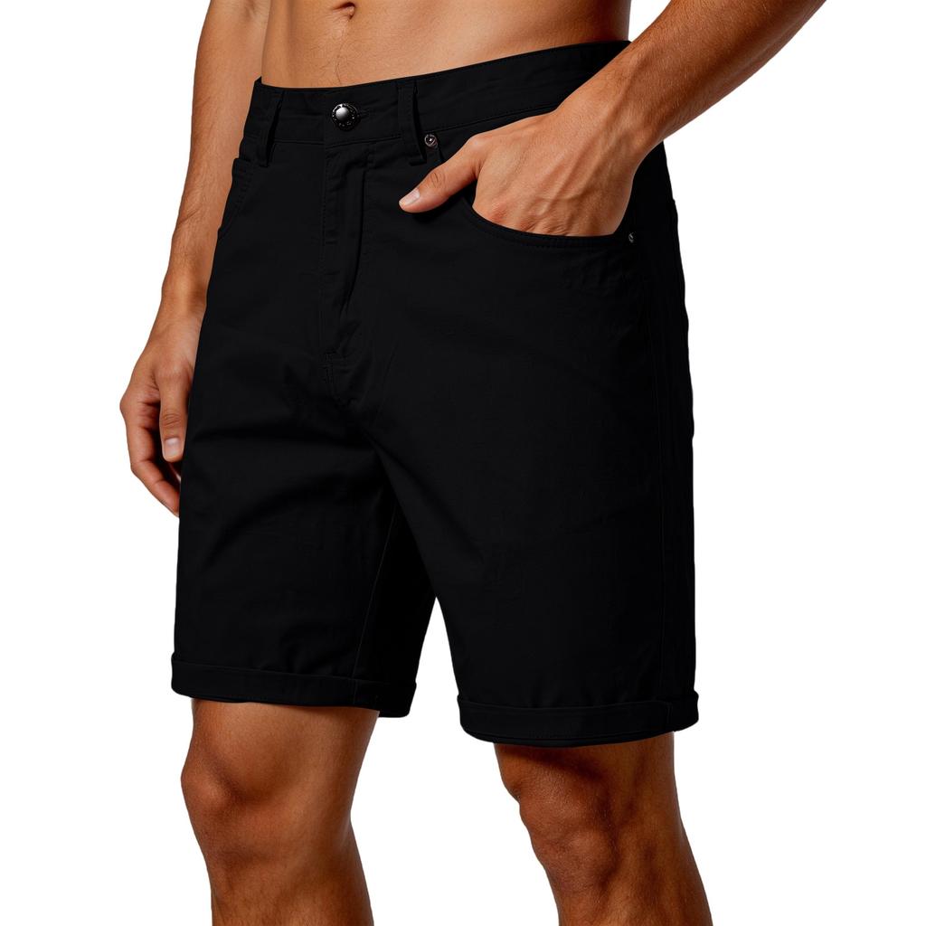 Herren Casual Shorts, Gerade geschnitten und figurbetont, Fünf-Zoll-Hose, Große Größe, Farbe, Arbeitskleidungshose