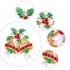 Women Girls Retro Refined Brooches Creative Christmas Bells Elegant Breastpin Pin Birthday Xmas Gift