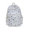 Schoolbag new solid color star large capacity versatile schoolbag new cute women's backpack backpack high value double backpack