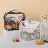 PVC Transparent Mesh Storage Bag Waterproof Zipper Bag Portable Makeup Storage Bag  Travel