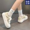Hollow White Shoes Women's Summer Explosion Versatile Breathable Big Head Round Head Doll Casual Sports Sweet Breadboard Shoes