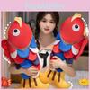 Colorful Koi Fish Plush Toy Soft Stuffed Animal Pillow For Girls 65cm