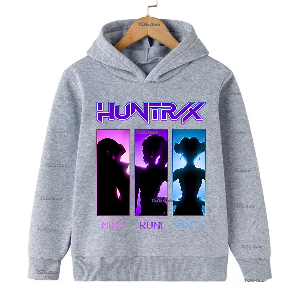 Autumn Kpop Demon Hunters Lovely Print Children's Hoodies Cause Warm Girls Long Sleeve Sweatshirt Fashion Kids Clothes Pullover