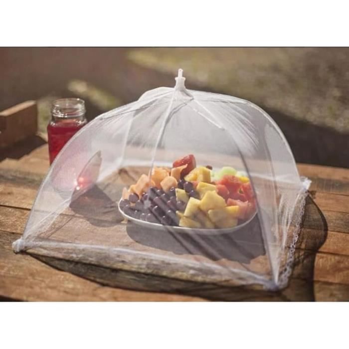 Foldable Food Cover - Fly Proof - Table Mosquito Net - White - Synthetic - Outdoor