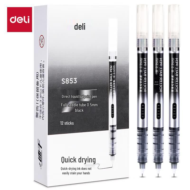 Deli S853 0.5mm Direct Liquid Gel Pen чёрный