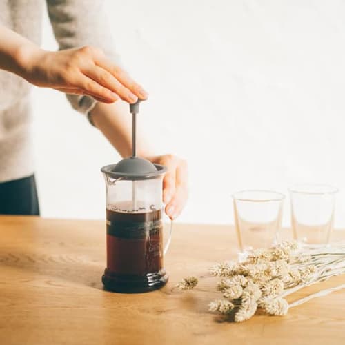 HARIO Cafe Press Coffee & Tea Press, 1-2 cups, Black, CPSS-2TB