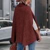 Women's Fashion Fall/winter Color Turtleneck Cape Loose Sweater