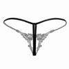 Women Panties Sexy Lingerie G-string Hong Thin Rope Hollow Open File Beaded Pearl No Trace Breathable Underwears