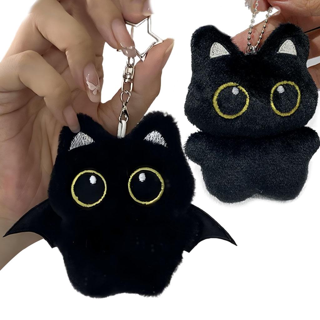 1/2Pc Cute Black Cat Plush Toy Doll Small Pendant Cuddly Pillow Cushion Ins Black Cat Plush Toy Doll For Boy Girl Brithday Gifts