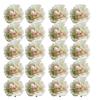20 Piece Silk Artificial Flowers Rose Heads Fabric Roses Decorative Flower Wedding Party