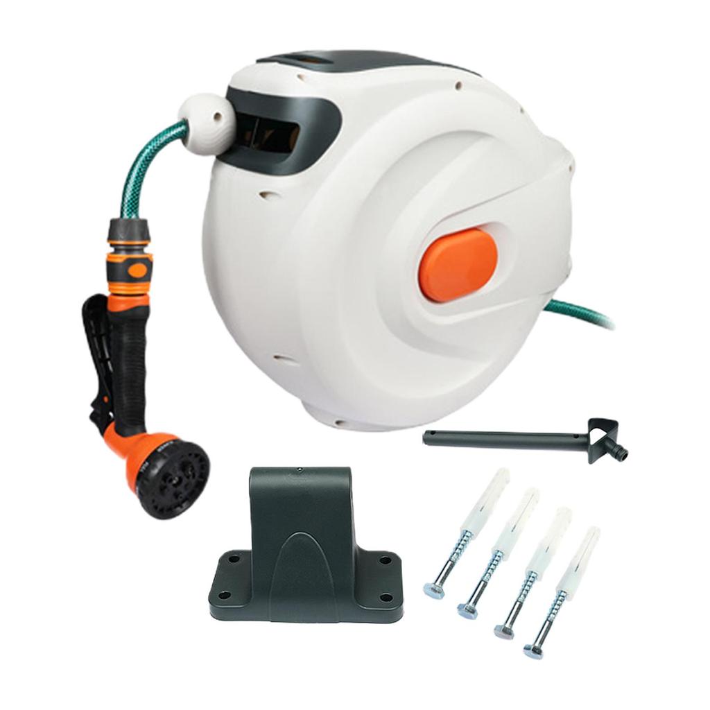 Hose Reel, 7 Pattern Tail, Slow Rewind System, Auto to Water