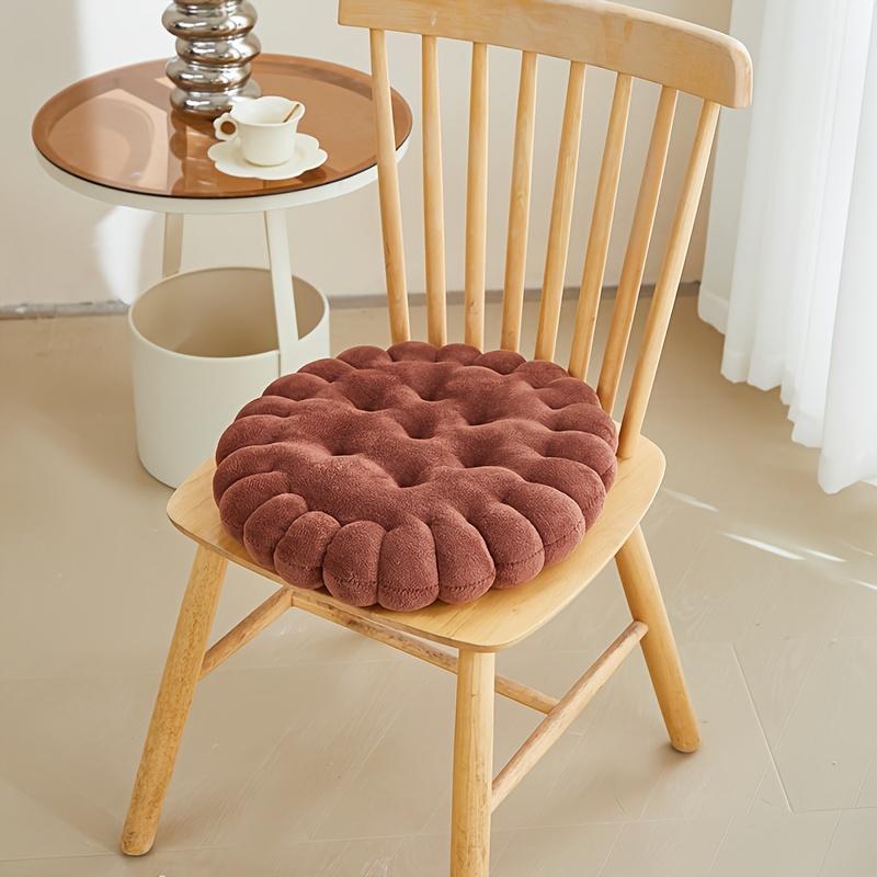 Large Biscuit Shape Plush Cushion,Soft Creative Pillow Chair Seat Pad, Decorative Cookie Japanese Tatami Back Cushion