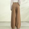 Fanzhen Women's High-Waist Wide-Leg Wool Blend Casual Pants