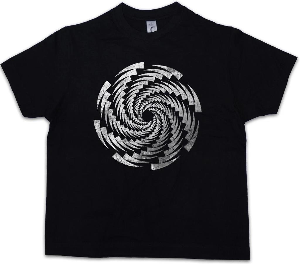 SPIRAL ROTATOR Kids Boys T-Shirt Labyrinth Mystic Hypnotic Esoterik Circle Hypno
