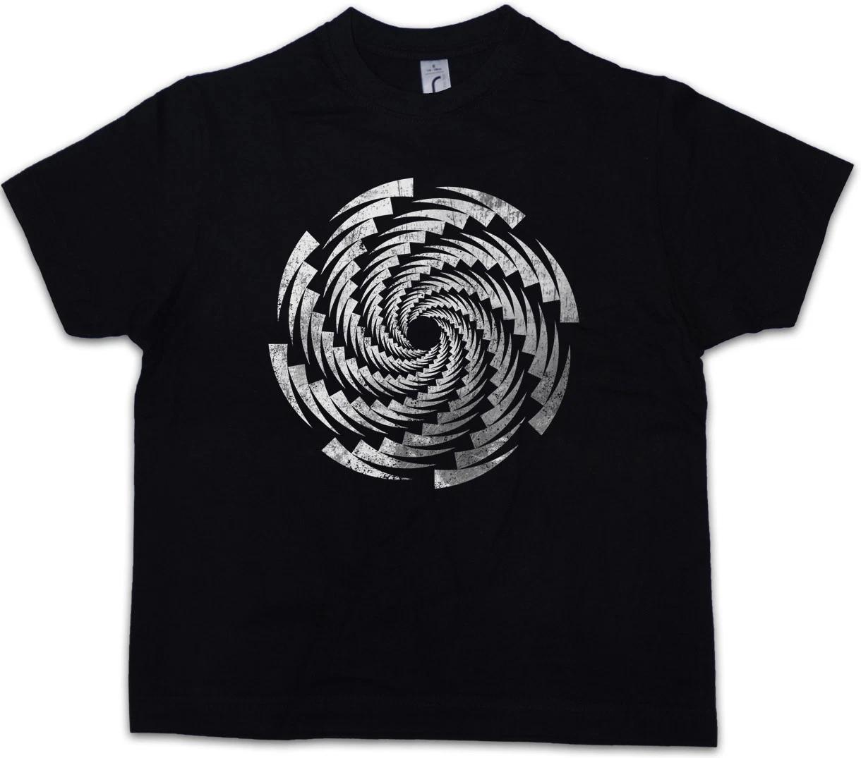 SPIRAL ROTATOR Kids Boys T-Shirt Labyrinth Mystic Hypnotic Esoterik Circle Hypno 120
