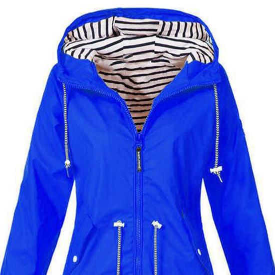 Casaco feminino com bolsos duplos, à prova de vento, cor sólida, estação de transição, cintura fina, jaqueta casual com capuz para outono e inverno
