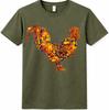 Rooster T Shirt Mosaic Art Graphic Tee Colorful Chicken Farm Country Design Top