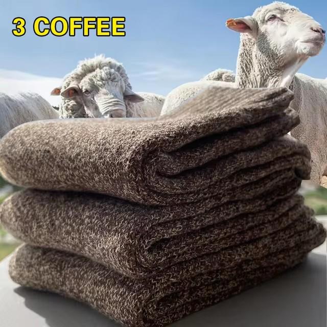 3 Paar Winter Warme Dicke Frotteesohle Herren Socken Wolle Herren Socken Haussocken Merinowolle Socken Gegen Kälte Schnee Socken 39-44